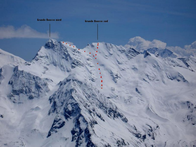 Grande Rousse de Valgrisenche depuis sommet du Ruitor. Photo Jib. Mai 2006.