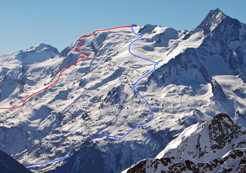 Itinéraire Glacier de la Martin - Dôme de La Sache