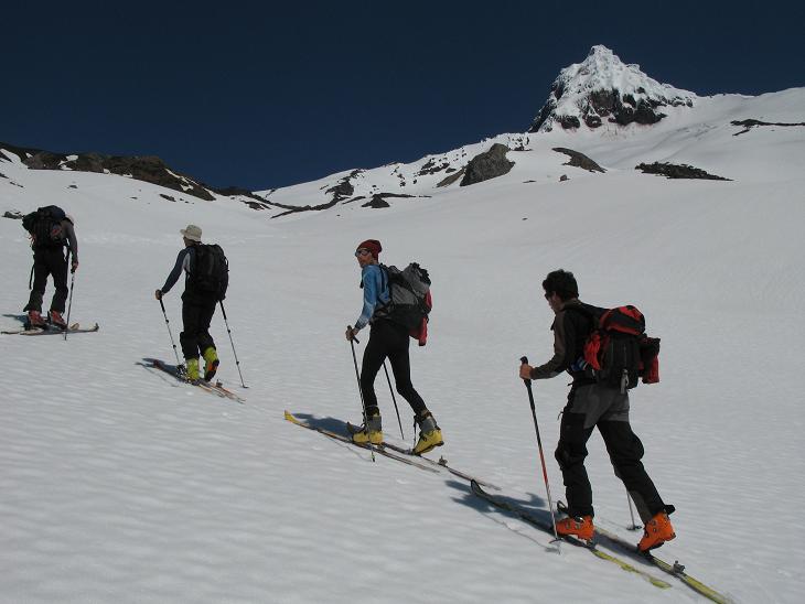 photo de l'itineraire en ski par l'arete de droite