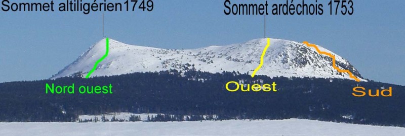 Mézenc ouest vue du Mt Tourte 10.01.2009