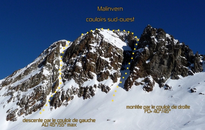 Couloirs SW du Malinvern