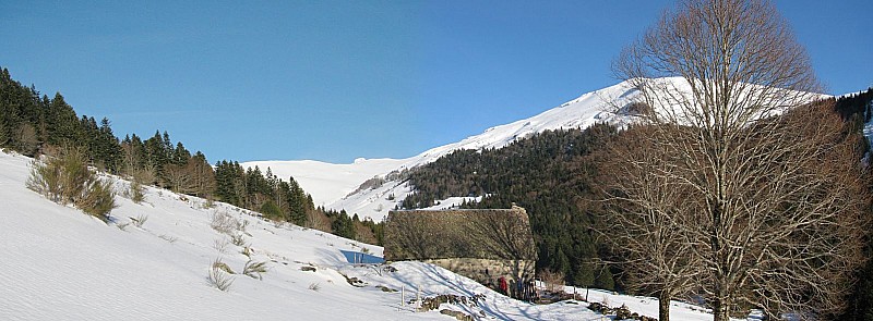 Puy de Chavaroche versant NW et Refuge du Rauffet (19-02-2009)