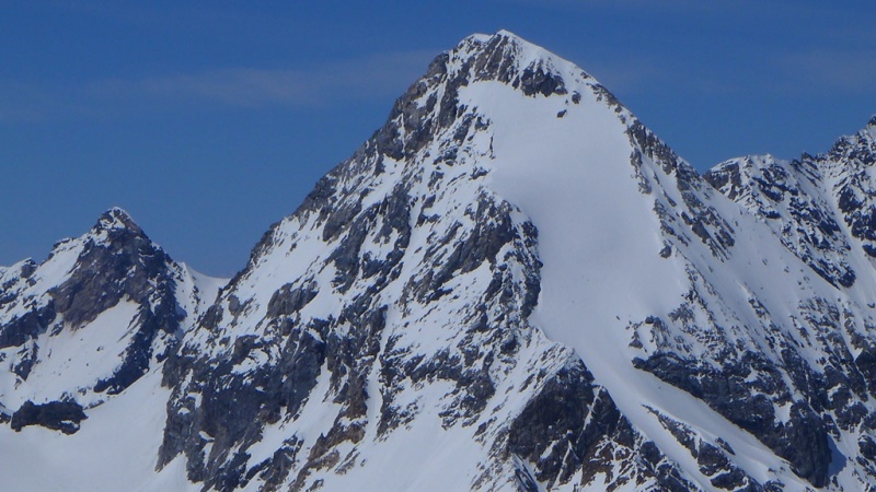 Grand Zebru vu depuis la descente du Cevedale