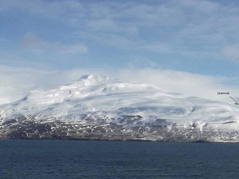 Kaldbakur vue depuis Dalvik