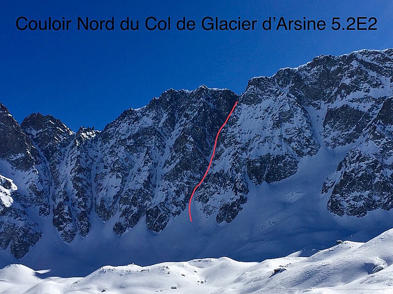 Couloir N du Col de Glacier d’Arsine.