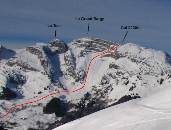 Vue général du Grand Bargy versant Sud-Est.