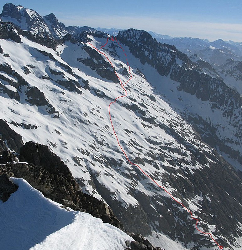 L'itinéraire de montée (Photo Cisou)