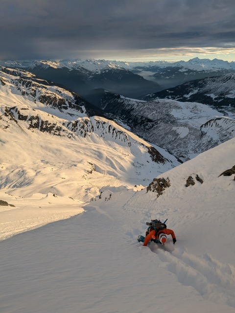 Sortie du couloir, sous le col