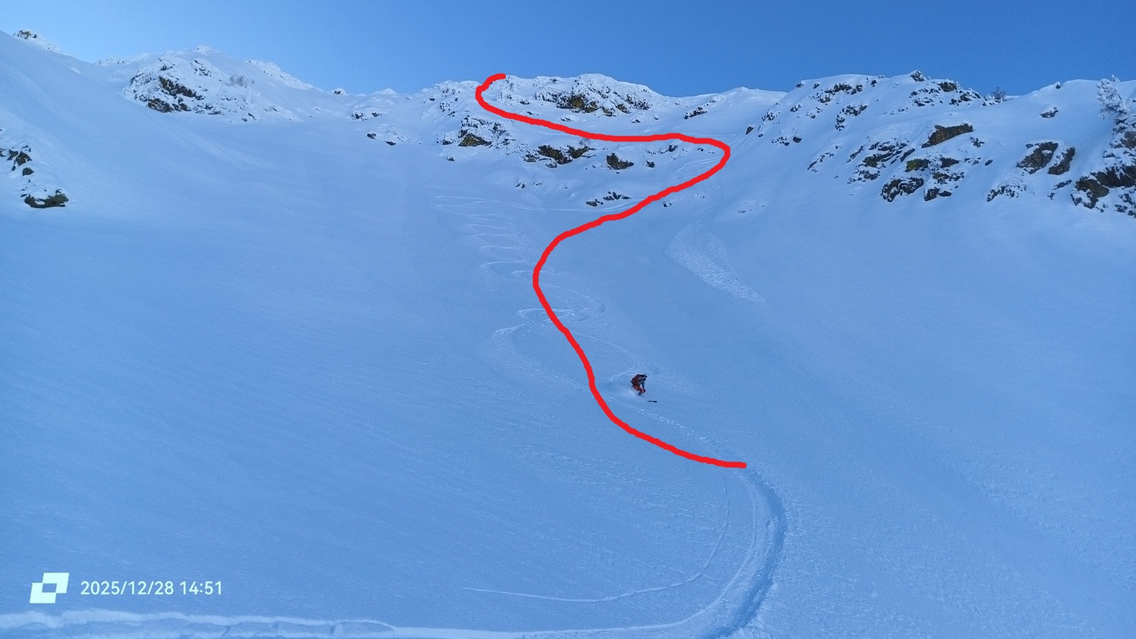 Descente NE du sommet