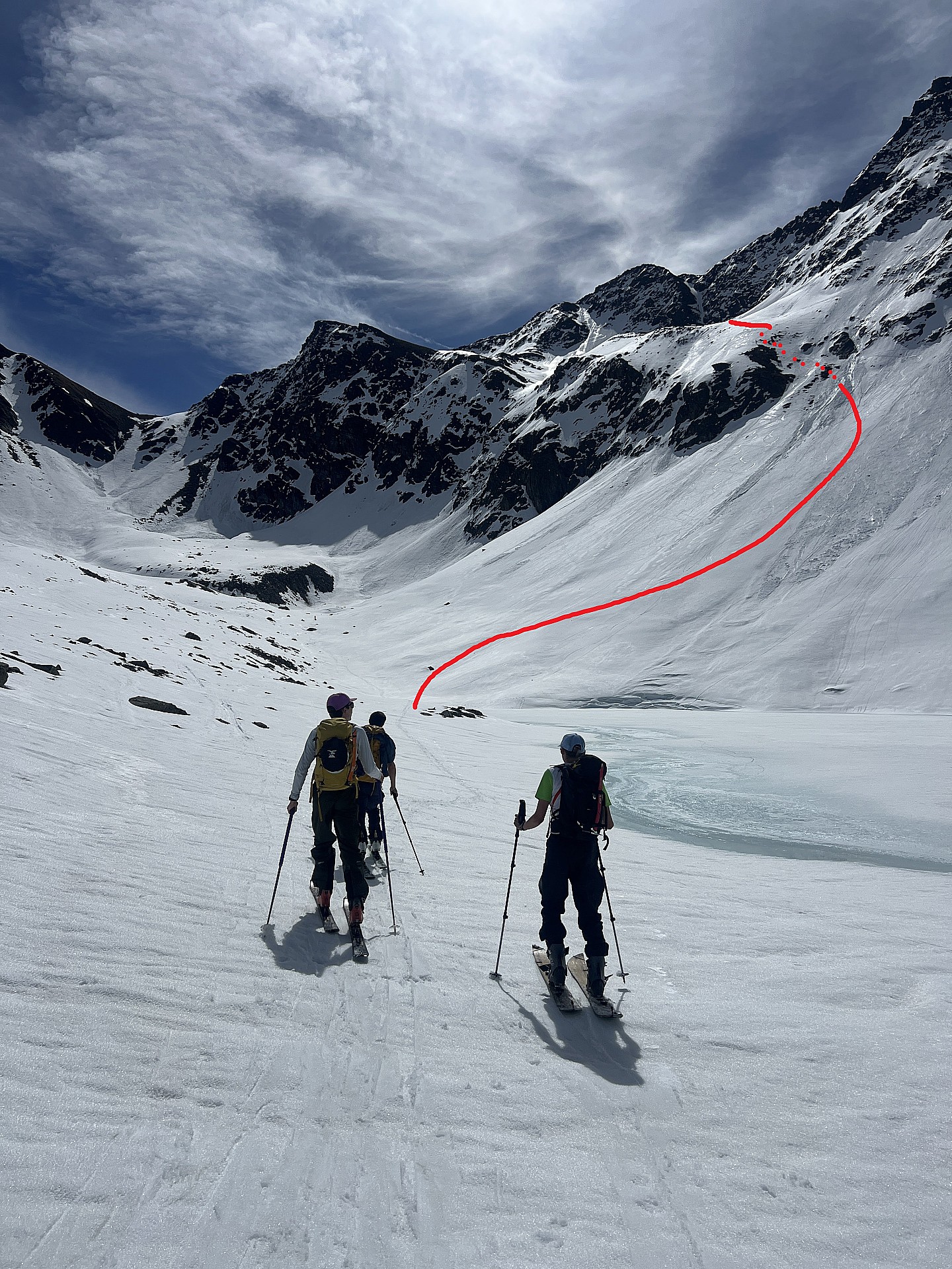 Le ressaut au dessus du lac