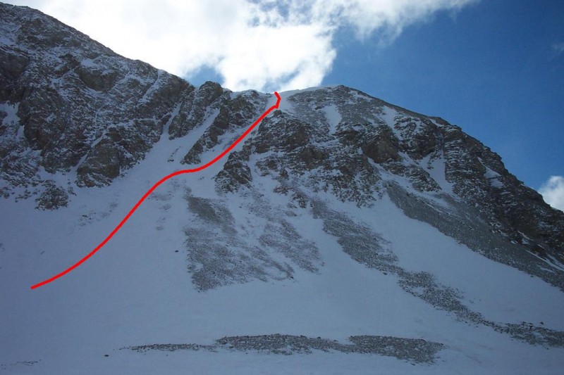 Couloir Nord du point côté 2900 m IGN au trou de l'aigle